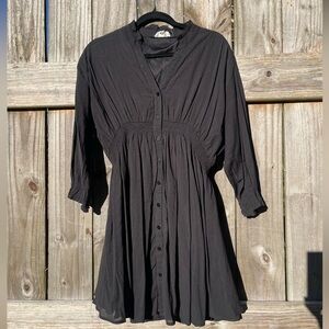 Entro Black Button-Down Women's Dress Sz L